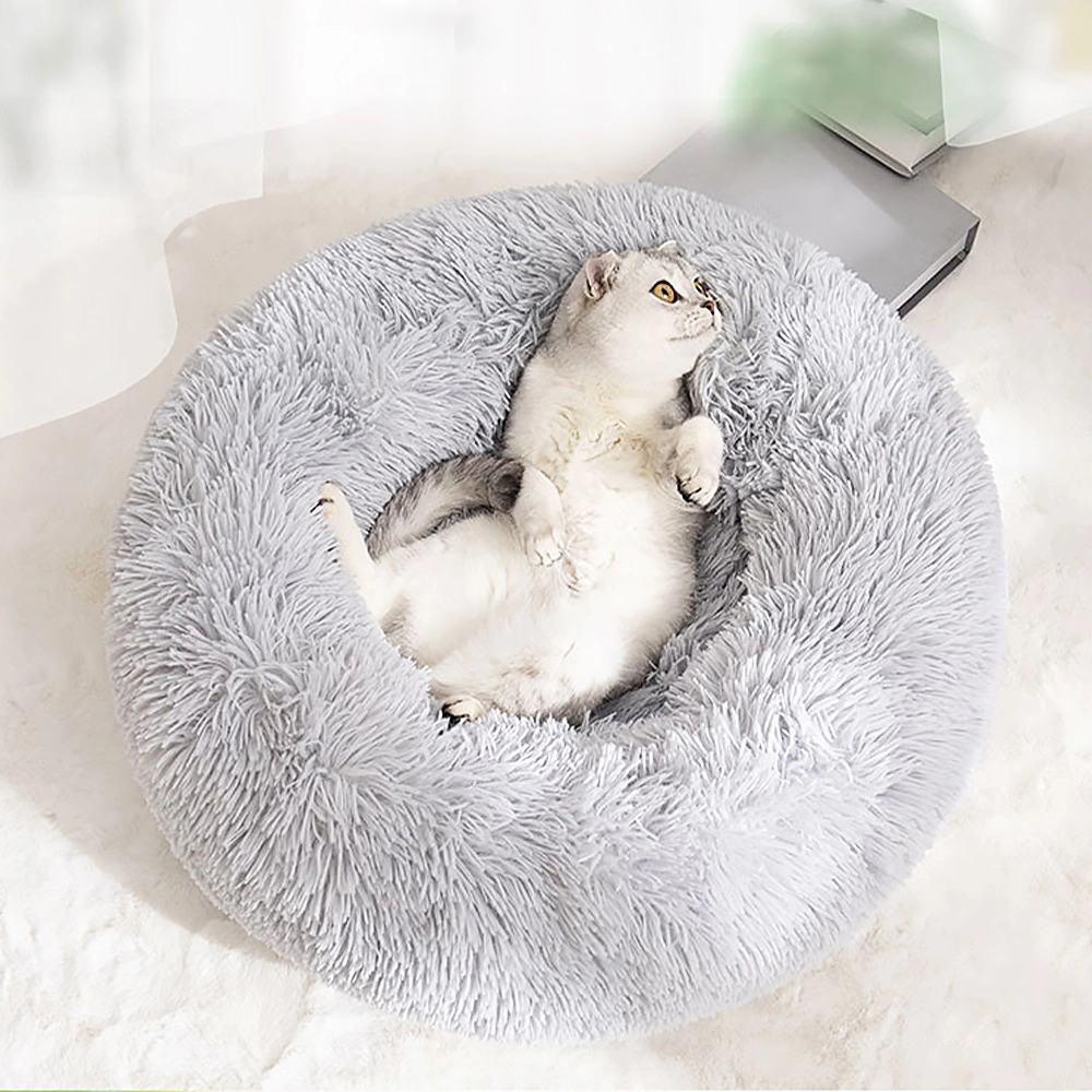 Washable Round Pet Plush Bed