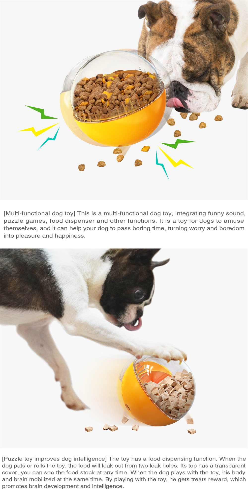 Amazon Hotsale 2022 New Design Pet Supply Customized Wholesale Pet Toys Dog Toysdog Food Dispenser Toy Iq Treat Dog Ball