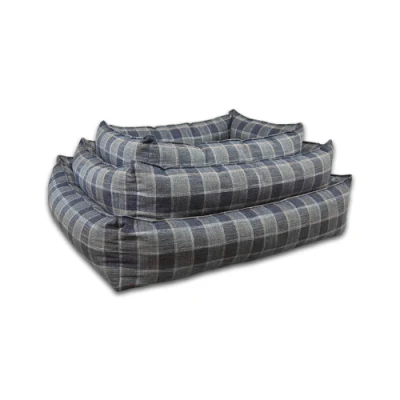 Matelas orthopédique imperméable pour animaux de compagnie de forme de mémoire orthopédique imprimé par coutume de grand lit de chien de lit de chien